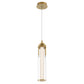 Eurofase Lighting Espada 20" Dimmable Integrated LED Gold Pendant Light With Clear Glass Shade