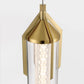 Eurofase Lighting Espada 20" Dimmable Integrated LED Gold Pendant Light With Clear Glass Shade