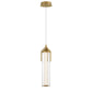 Eurofase Lighting Espada 20" Dimmable Integrated LED Gold Pendant Light With Clear Glass Shade
