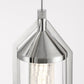Eurofase Lighting Espada 20" Dimmable Integrated LED Polished Nickel Pendant Light With Clear Glass Shade