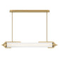 Eurofase Lighting Espada 48" Dimmable Integrated LED Gold Chandelier With Clear Glass Shade