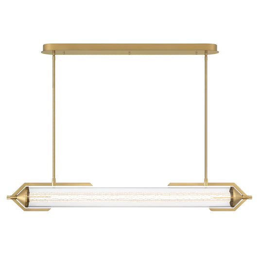 Eurofase Lighting Espada 48" Dimmable Integrated LED Gold Chandelier With Clear Glass Shade
