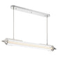 Eurofase Lighting Espada 48" Dimmable Integrated LED Polished Nickel Chandelier With Clear Glass Shade