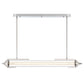 Eurofase Lighting Espada 48" Dimmable Integrated LED Polished Nickel Chandelier With Clear Glass Shade