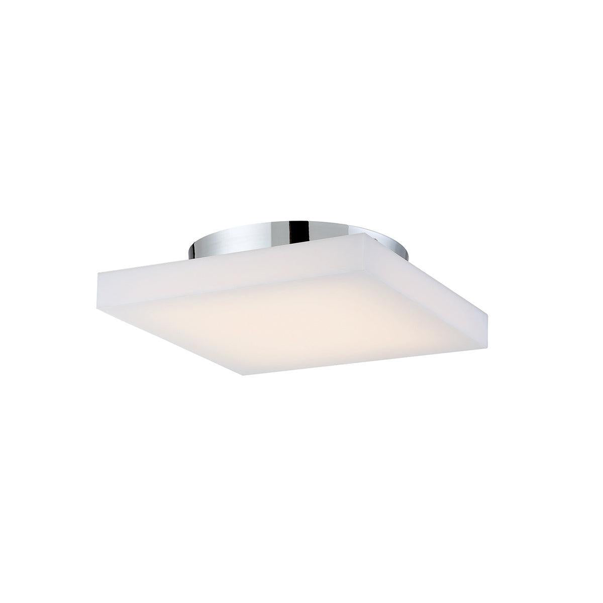 Eurofase Lighting Evolve 6" Dimmable Integrated LED Chrome Flush Mount With White Acrylic Shade