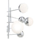 Eurofase Lighting Fairmount 32" 6-Light Dimmable LED Metal Sputnik Chrome Chandelier With Opal White Glass Shades