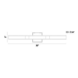 Eurofase Lighting Fanton 30" 3-Light Integrated LED Chrome Wall Sconce With Frosted Acrylic Shade