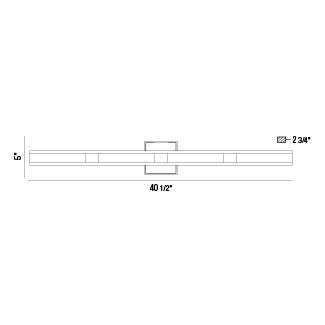 Eurofase Lighting Fanton 41" 4-Light Integrated LED Chrome Wall Sconce With Frosted Acrylic Shade