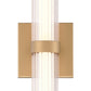 Eurofase Lighting Fayton 14" 1-Light Integrated LED Clear Glass Shade Matte Gold Outdoor Wall Sconce