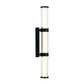 Eurofase Lighting Fayton 21" 1-Light Integrated LED Clear Glass Shade Matte Black Outdoor Wall Sconce