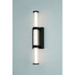 Eurofase Lighting Fayton 21" 1-Light Integrated LED Clear Glass Shade Matte Black Outdoor Wall Sconce