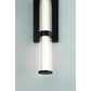 Eurofase Lighting Fayton 21" 1-Light Integrated LED Clear Glass Shade Matte Black Outdoor Wall Sconce