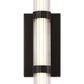 Eurofase Lighting Fayton 21" 1-Light Integrated LED Clear Glass Shade Matte Black Outdoor Wall Sconce