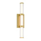 Eurofase Lighting Fayton 21" 1-Light Integrated LED Clear Glass Shade Matte Gold Outdoor Wall Sconce