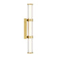 Eurofase Lighting Fayton 21" 1-Light Integrated LED Clear Glass Shade Matte Gold Outdoor Wall Sconce