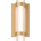 Eurofase Lighting Fayton 21" 1-Light Integrated LED Clear Glass Shade Matte Gold Outdoor Wall Sconce