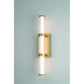 Eurofase Lighting Fayton 21" 1-Light Integrated LED Clear Glass Shade Matte Gold Outdoor Wall Sconce
