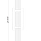 Eurofase Lighting Fayton 21" 1-Light Integrated LED Clear Glass Shade Matte Gold Outdoor Wall Sconce