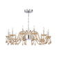 Eurofase Lighting Ferrero 42" 12-light Round 1-Tier Dimmable Incandescent Chrome Chandelier With Cognac Crystal Shades