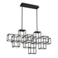 Eurofase Lighting Ferro 40" 9-Light Black Open Box Shade Linear Chandelier With Dimmable Ultra Slim LED Panels