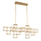 Eurofase Lighting Ferro 55" 13-Light Gold Open Box Shade Linear Chandelier With Dimmable Ultra Slim LED Panels