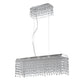 Eurofase Lighting Fonte 32" 10-light Linear Dimmable Halogen Bulb Chrome Chandelier With Multiple Facet Crystal Beads Accents