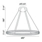 Eurofase Lighting Forster 60" 1-Tier Dimmable Integrated LED Metal Round Black Chandelier With Chrome Acrylic Shades