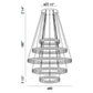 Eurofase Lighting Forster 60" 5-Tier Dimmable Integrated LED Metal Round Black Chandelier With Chrome Acrylic Shades