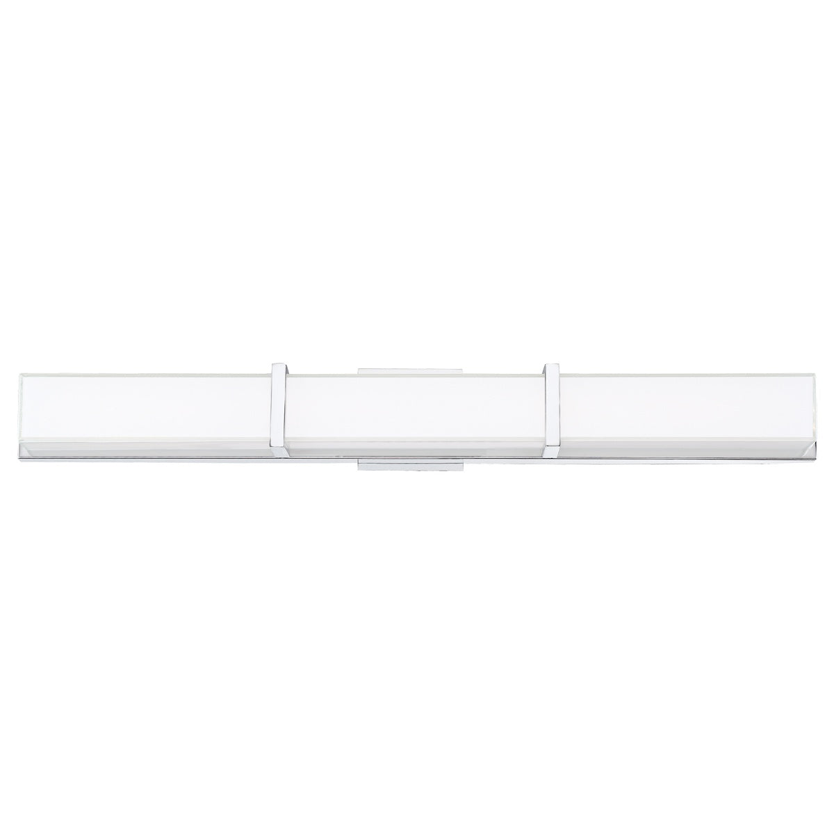 Eurofase Lighting Gerrard 32" Dimmable Integrated LED Chrome Wall Sconce With Opal White Glass Shade