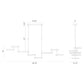 Eurofase Lighting Giro 59" 8-Light Dimmable Integrated LED Metal Matte Black Chandelier With White Acrylic Circular Shades