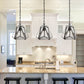Eurofase Lighting Glacier 21" 5-Light Bronze Incandescent Geometric Pendant Light With Glass Shades