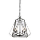 Eurofase Lighting Glacier 21" 5-Light Bronze Incandescent Geometric Pendant Light With Glass Shades