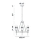 Eurofase Lighting Gladstone 21" 3-light Round Incandescent Antique Brass/Black Chandelier With Clear Glass Shades