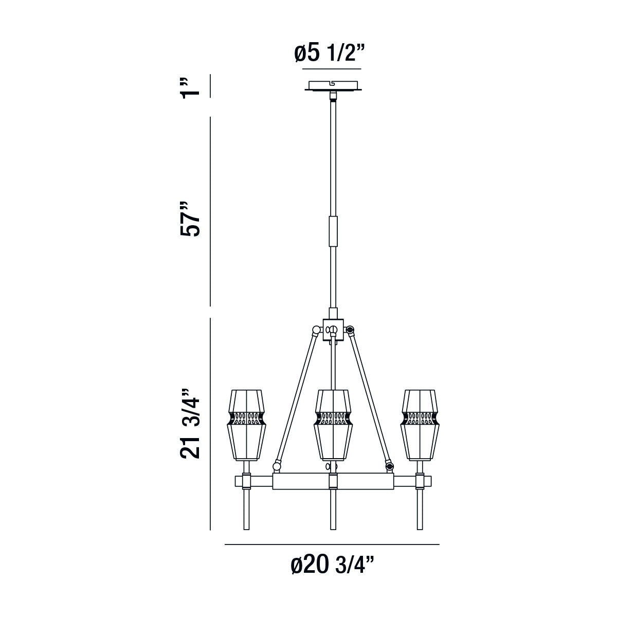 Eurofase Lighting Gladstone 21" 3-light Round Incandescent Antique Brass/Black Chandelier With Clear Glass Shades
