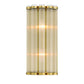 Eurofase Lighting Glasbury 14" 2-Light Ribbed Glass Shade Gold Wall Sconce