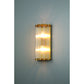 Eurofase Lighting Glasbury 14" 2-Light Ribbed Glass Shade Gold Wall Sconce
