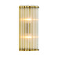 Eurofase Lighting Glasbury 14" 2-Light Ribbed Glass Shade Gold Wall Sconce