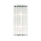 Eurofase Lighting Glasbury 14" 2-Light Ribbed Glass Shade Polished Nickel Wall Sconce