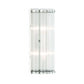 Eurofase Lighting Glasbury 14" 2-Light Ribbed Glass Shade Polished Nickel Wall Sconce