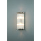 Eurofase Lighting Glasbury 14" 2-Light Ribbed Glass Shade Polished Nickel Wall Sconce