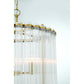 Eurofase Lighting Glasbury 22" 8-Light Ribbed Glass Shade Gold Chandelier