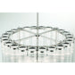 Eurofase Lighting Glasbury 24" 6-Light Ribbed Glass Shade Polished Nickel Chandelier