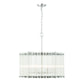 Eurofase Lighting Glasbury 24" 6-Light Ribbed Glass Shade Polished Nickel Chandelier