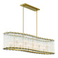 Eurofase Lighting Glasbury 52" 10-Light Ribbed Glass Shade Gold Chandelier