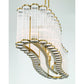 Eurofase Lighting Glasbury 52" 10-Light Ribbed Glass Shade Gold Chandelier