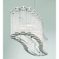 Eurofase Lighting Glasbury 52" 10-Light Ribbed Glass Shade Polished Nickel Chandelier