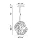 Eurofase Lighting Glendale 20" 35-Light Dimmable Integrated LED Aluminum White Chandelier With Frosted White Shades