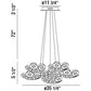 Eurofase Lighting Glendale 35" 30-Light Dimmable Integrated LED Aluminum White Chandelier With Frosted White Shades