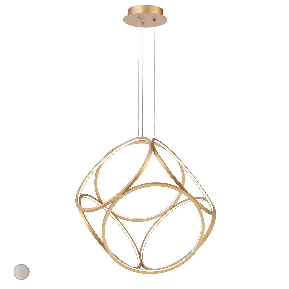 Eurofase Lighting Glenview 24" Gold Round Ring Pendant Light
