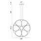 Eurofase Lighting Glenview 34" Chrome Round Ring Pendant Light